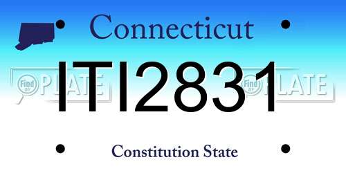 ITI2831 Connecticut License Plate