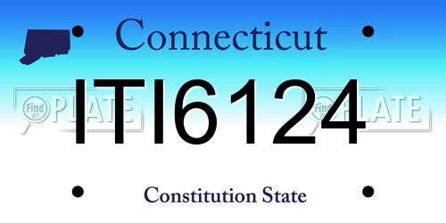 ITI6124 Connecticut License Plate