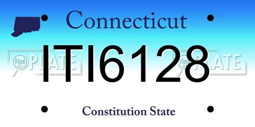 ITI6128 Connecticut License Plate