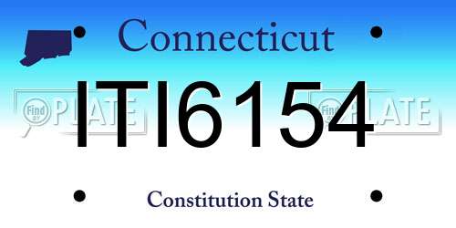 ITI6154 Connecticut License Plate