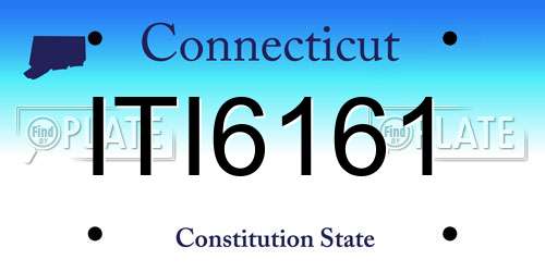 ITI6161 Connecticut License Plate
