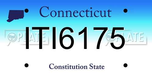 ITI6175 Connecticut License Plate