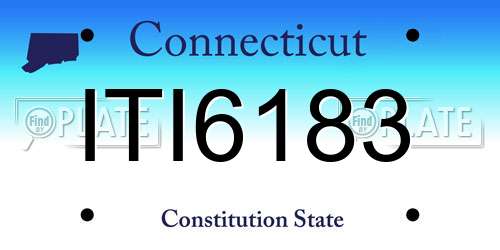 ITI6183 Connecticut License Plate