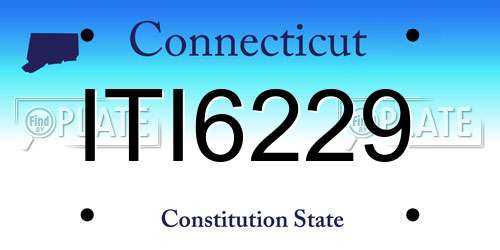 ITI6229 Connecticut License Plate