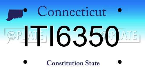 ITI6350 Connecticut License Plate