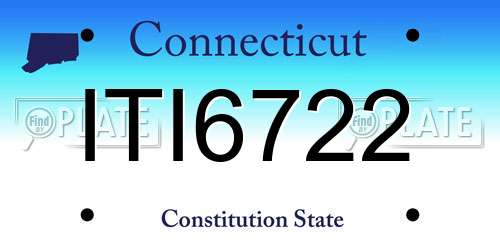 ITI6722 Connecticut License Plate