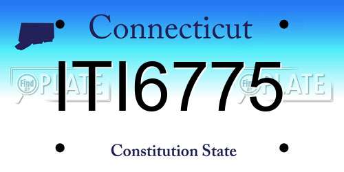 ITI6775 Connecticut License Plate