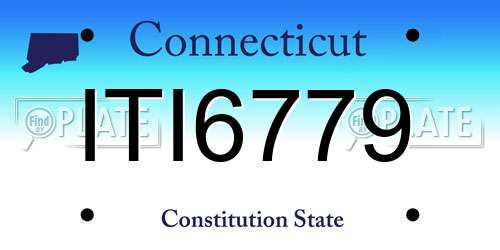 ITI6779 Connecticut License Plate