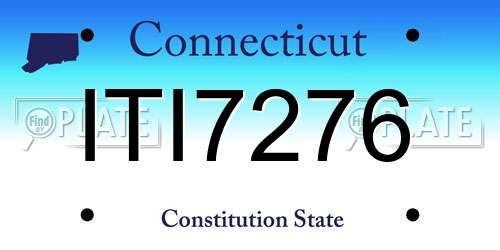ITI7276 Connecticut License Plate