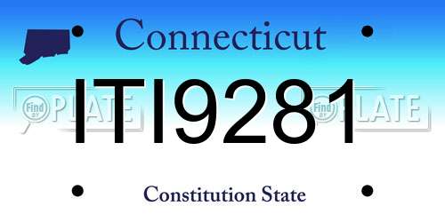ITI9281 Connecticut License Plate