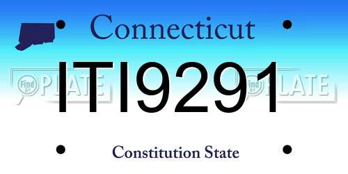 ITI9291 Connecticut License Plate