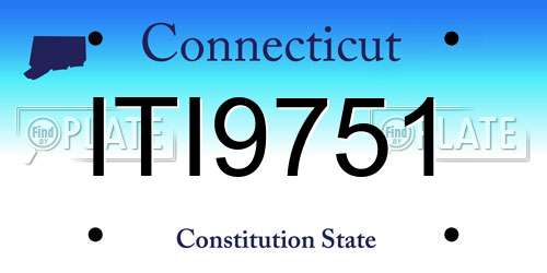 ITI9751 Connecticut License Plate