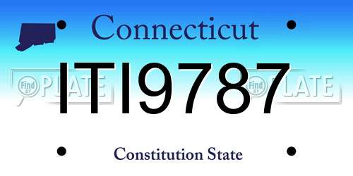 ITI9787 Connecticut License Plate