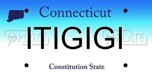 ITIGIGI Connecticut License Plate
