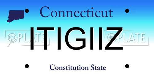 ITIGIIZ Connecticut License Plate