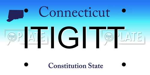 ITIGITT Connecticut License Plate