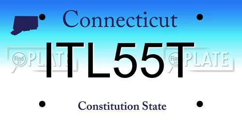 ITL55T Connecticut License Plate