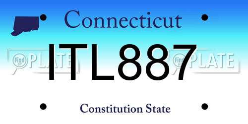 ITL887 Connecticut License Plate