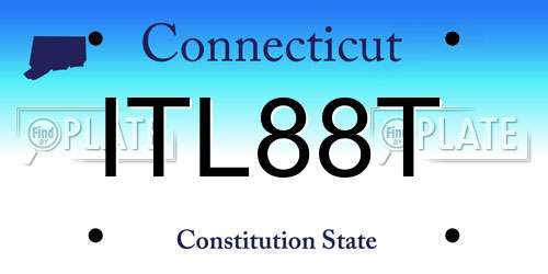 ITL88T Connecticut License Plate