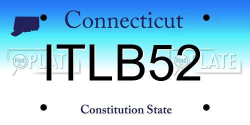 ITLB52 Connecticut License Plate