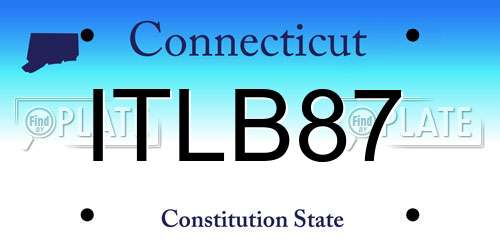 ITLB87 Connecticut License Plate