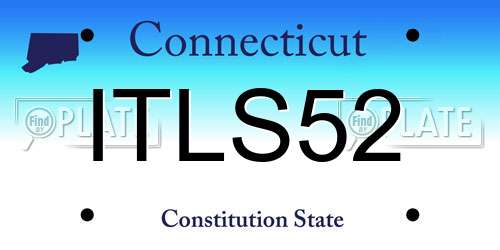 ITLS52 Connecticut License Plate