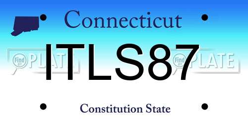 ITLS87 Connecticut License Plate