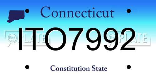 ITO7992 Connecticut License Plate