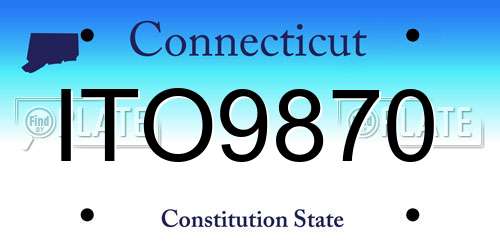 ITO9870 Connecticut License Plate
