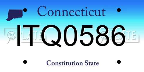 ITQ0586 Connecticut License Plate