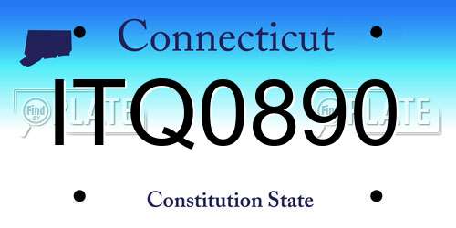 ITQ0890 Connecticut License Plate