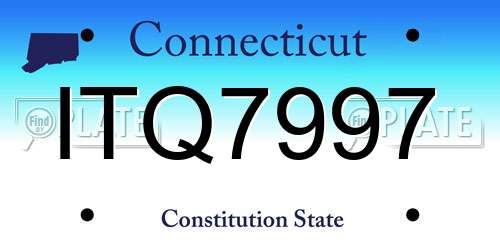 ITQ7997 Connecticut License Plate