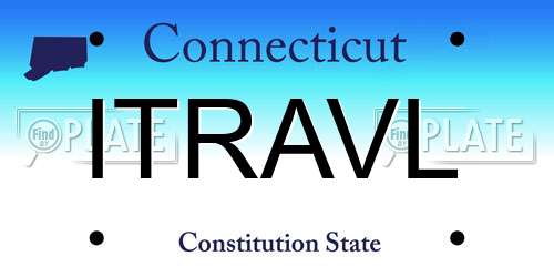 ITRAVL Connecticut License Plate