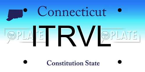 ITRVL Connecticut License Plate