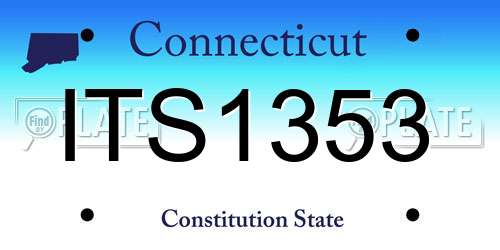 ITS1353 Connecticut License Plate