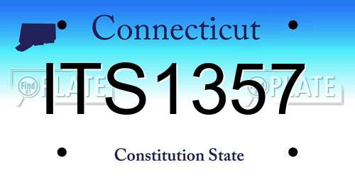 ITS1357 Connecticut License Plate