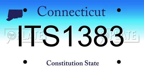 ITS1383 Connecticut License Plate