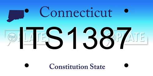 ITS1387 Connecticut License Plate