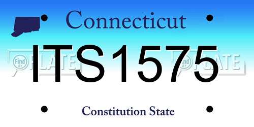 ITS1575 Connecticut License Plate
