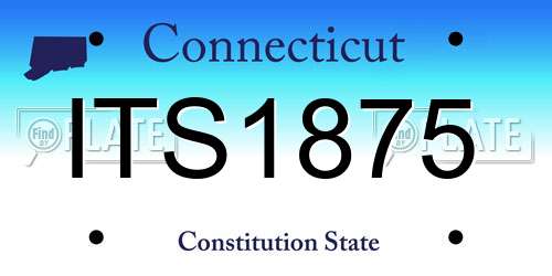 ITS1875 Connecticut License Plate