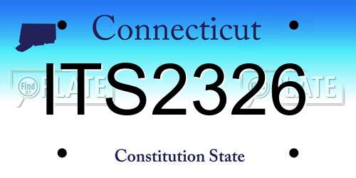 ITS2326 Connecticut License Plate