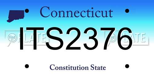 ITS2376 Connecticut License Plate