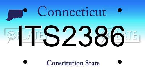 ITS2386 Connecticut License Plate
