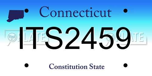 ITS2459 Connecticut License Plate