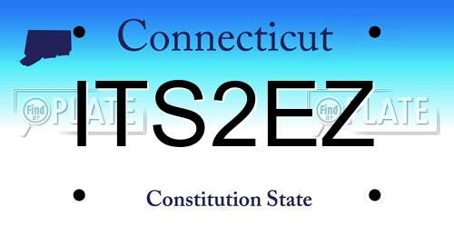 ITS2EZ Connecticut License Plate