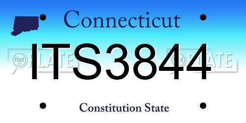 ITS3844 Connecticut License Plate