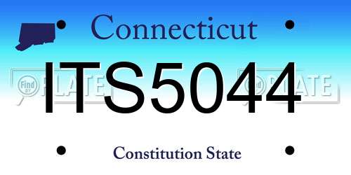 ITS5044 Connecticut License Plate