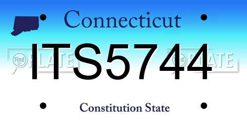 ITS5744 Connecticut License Plate