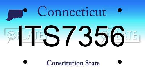 ITS7356 Connecticut License Plate