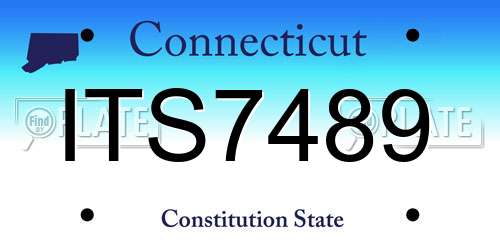 ITS7489 Connecticut License Plate